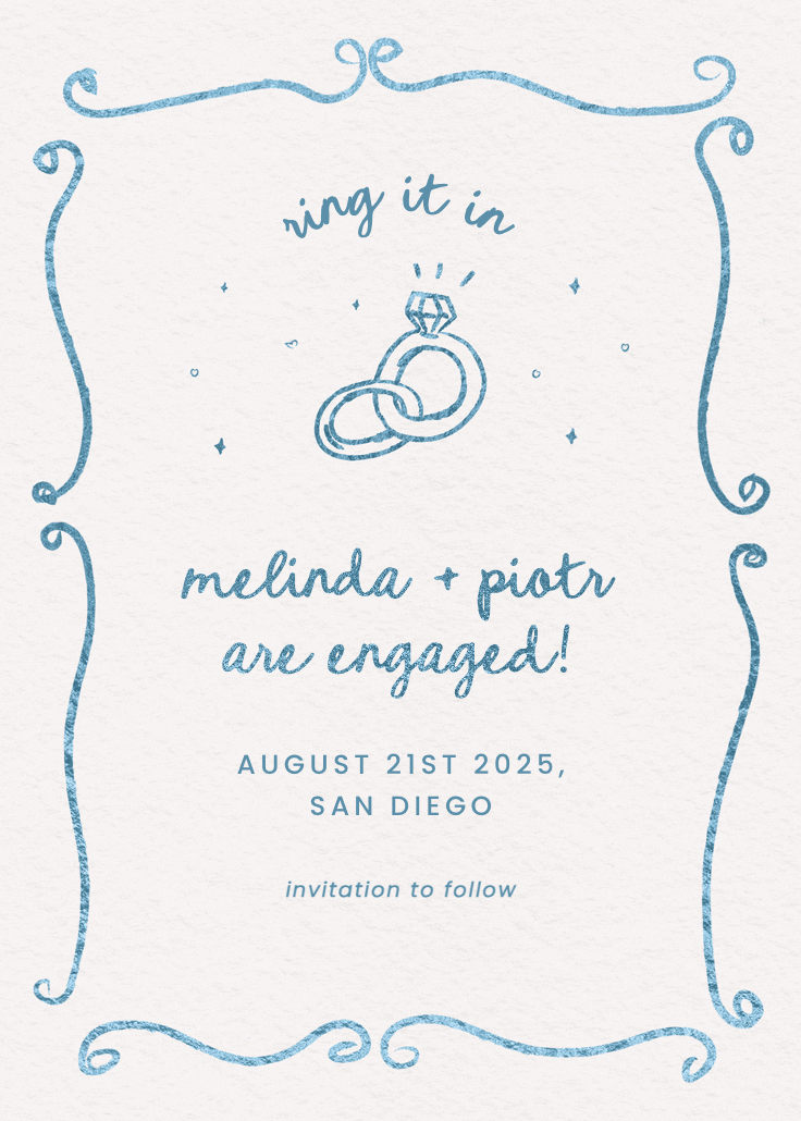 Ring it in - engagement announcement