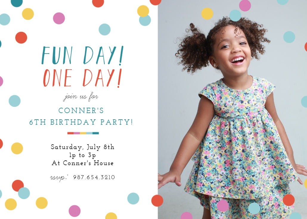 A fun day - birthday invitation
