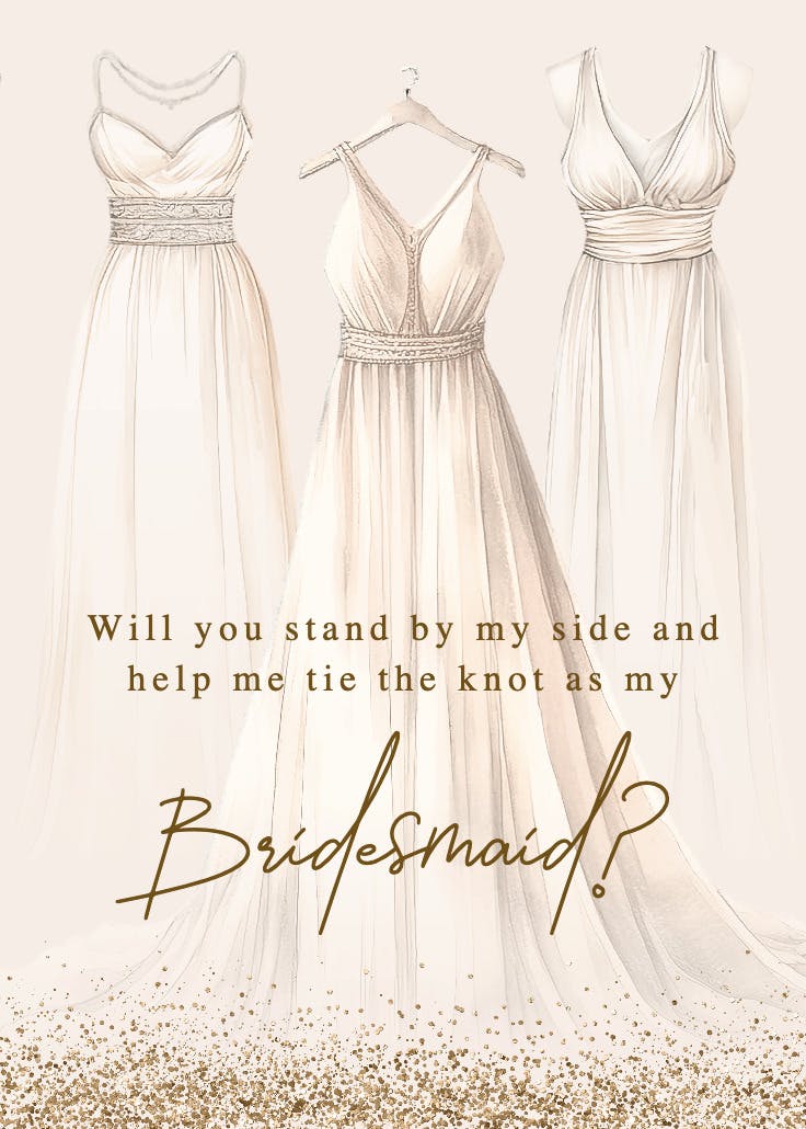 All good things - bridesmaid card