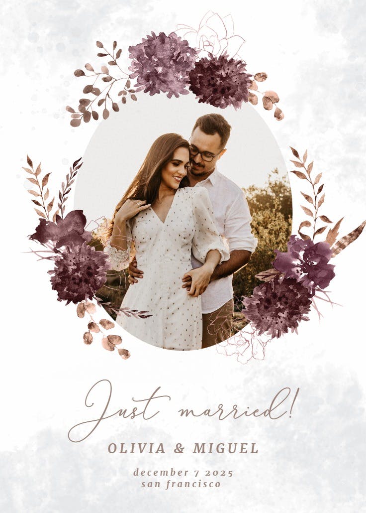 Chocolate flowers - wedding announcement