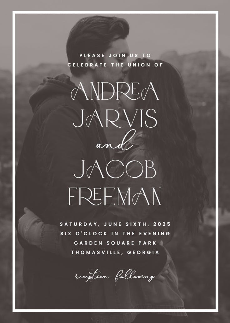 Endless love - wedding invitation