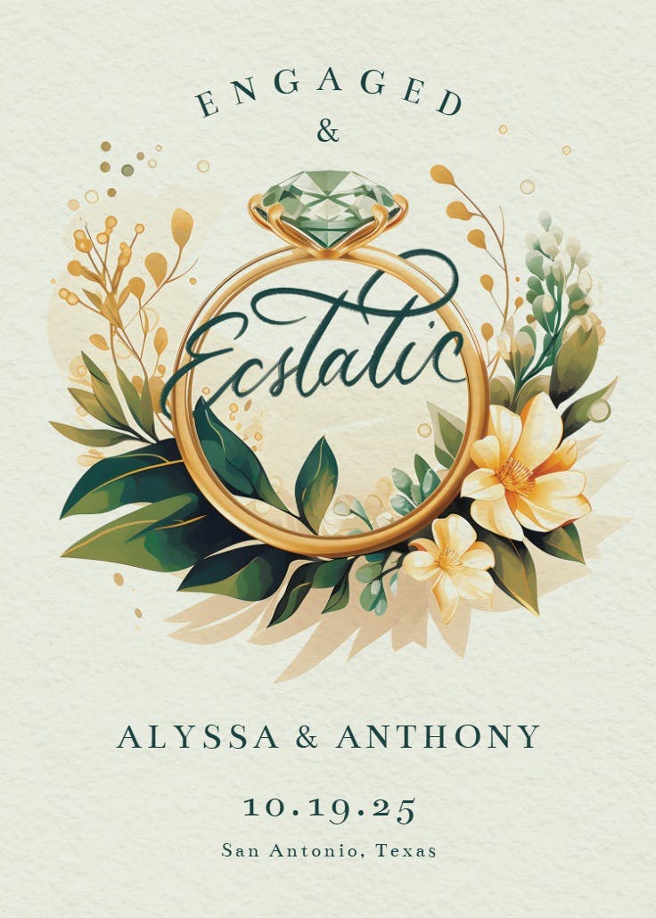 Engaged & ecstatic - engagement announcement