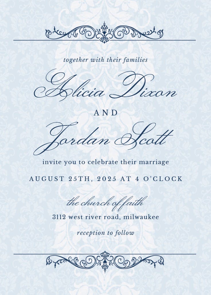 Fine lace - wedding invitation