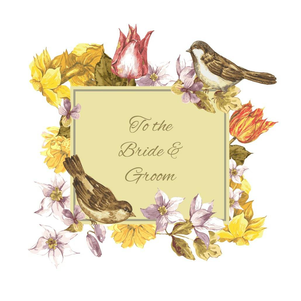 Happiness together - wedding congratulations card