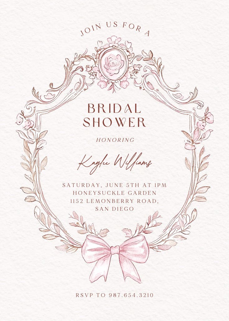 Her royal shower - bridal shower invitation
