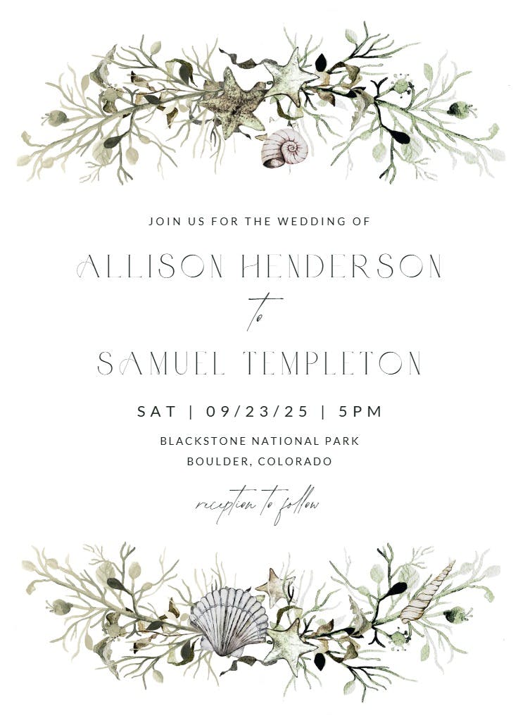 Marine nautical - wedding invitation