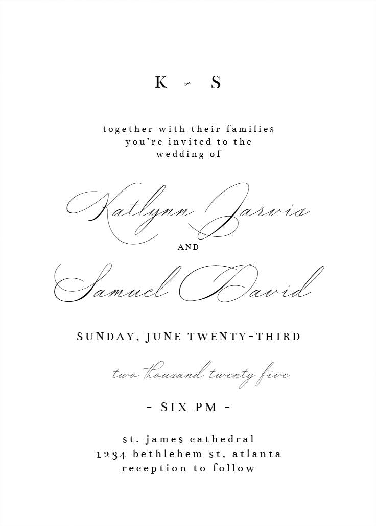 Modern vintage - wedding invitation