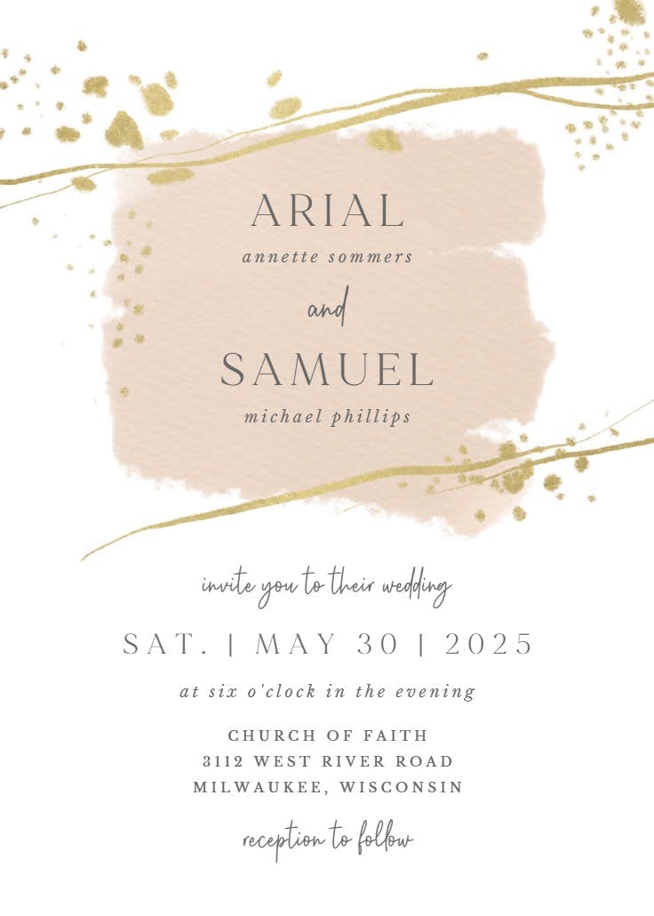 New story - wedding invitation