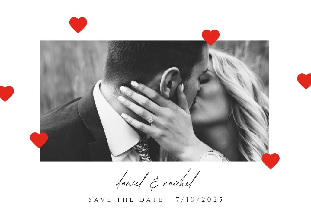 Signs of love - save the date card
