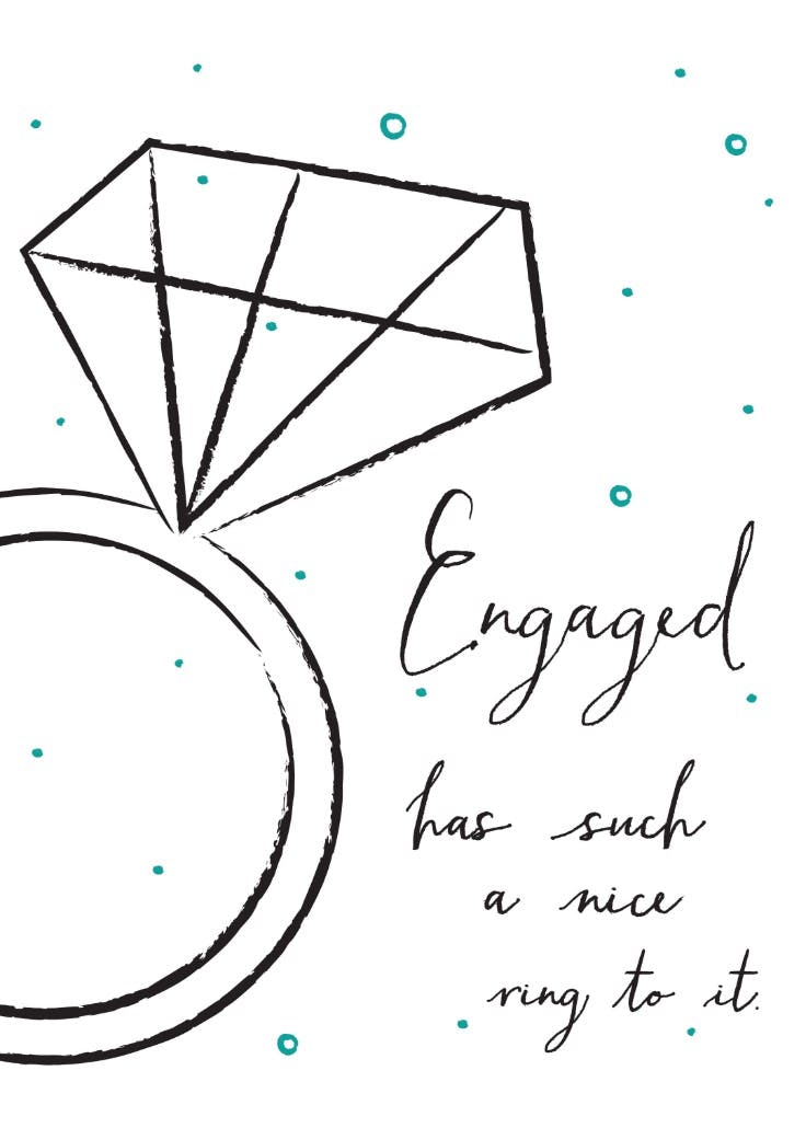 Such a nice ring - engagement congratulations card